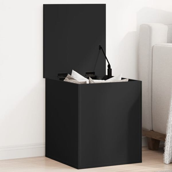 vidaXL Storage Box Black 40x42x46 cm Engineered Wood