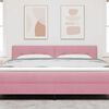 vidaXL Headboard with LED Strip Lights Adjustable Pink 90 cm Velvet