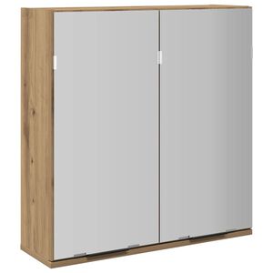 vidaXL Bathroom Mirror Cabinet Artisan Oak 64x20x66.5 cm Engineered Wood