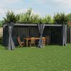 vidaXL Gazebo with Curtains Anthracite 6x3 m Steel
