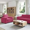 vidaXL Sofa 3 pcs Wind Red Velvet