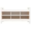 vidaXL Hall Bench White 110x40x60 cm Solid Wood Pine
