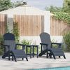 vidaXL Garden Lounge Furniture 3 pcs Navy 38 x 38 x 46cm Plastic