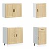vidaXL 7 Piece Kitchen Cabinet Set Porto Sonoma Oak Engineered Wood