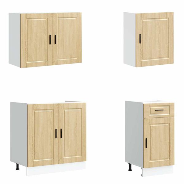 vidaXL 7 Piece Kitchen Cabinet Set Porto Sonoma Oak Engineered Wood