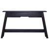 vidaXL Console Table Black 120x30x75 cm Solid Mahogany Wood
