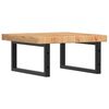 vidaXL Basin Shelf Wall Mounted Steel and Solid Wood Oak