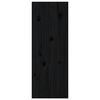 vidaXL Wall Cabinet Black 30x30x80 cm Solid Wood Pine