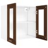 vidaXL Hanging Glass Cabinet Lyon Brown Oak 60x31x60 cm Engineered Wood