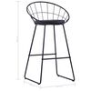 vidaXL Bar Stools 2 pcs Black Faux Leather
