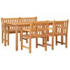 vidaXL 4 Piece Garden Dining Set Solid Wood Teak