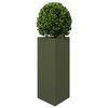vidaXL Garden Planter Olive Green Triangular 40x34.5x70 cm Steel