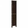 vidaXL Room Divider 5 Panels Dark Brown Solid Wood Paulownia