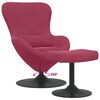 vidaXL Egg Chair with Footstool Wine Red 63 x 73 x 90 cm Velvet