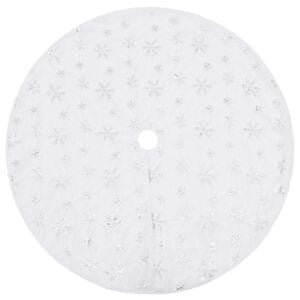vidaXL Luxury Christmas Tree Skirt White 122 cm Faux Fur