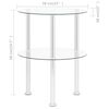 vidaXL 2-Tier Side Table Transparent 38 cm Tempered Glass