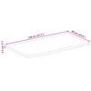 vidaXL Table Top 120x60x2.5 cm Live Edge Solid Wood Rough Mango