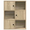 vidaXL Bookcase Sonoma Oak 60x24x76.5 cm Engineered Wood