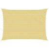 vidaXL Sunshade Sail Yellow and White 3.5 x 5 m HDPE