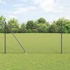 vidaXL Fence Post Grey 10 x 1.6 m (25 x 25 mm mesh) Steel and PVC