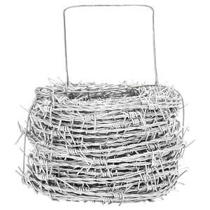 vidaXL Barbed Wire Silver 50 m Hot-dip Galvanised Steel