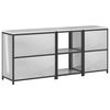 vidaXL Kitchen Storage Set with Shelf 3 pcs Silver Galvanised Steel