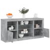 vidaXL Sideboard with LED Lights Concrete Grey 142.5x37x67 cm