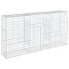 vidaXL Gabion Basket with Cover 300x50x150 cm Galvanised Iron