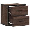 vidaXL Wall-mounted Bedside Cabinet Brown Oak 40x31x39.5 cm