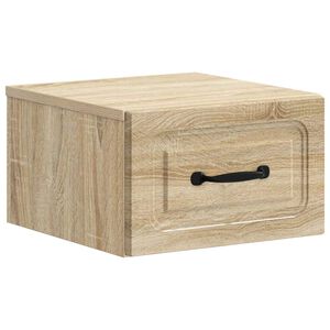 vidaXL Wall-Mounted Bedside Cabinet Sonoma Oak 34.5 x 33 x 20 cm
