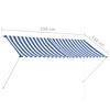 vidaXL Retractable Awning 250x150 cm Blue and White