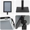 vidaXL Pedestal Poster Stand Black A4 Aluminum and PVC