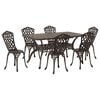 vidaXL Garden Dining Set 7 pcs Bronze Aluminium