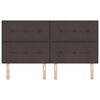 vidaXL LED Headboard with LED Strip Lights Dark brown 180 cm Fabric