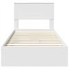 vidaXL Storage Bed with Headboard White 90 x 190 cm Engineered Wood