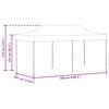 vidaXL Party Tent Folding Cream 291 x 580 x 315 cm Oxford Fabric