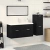 vidaXL Bathroom Furniture Set 4 pcs Black Oak 90 x 38.5 x 50 cm