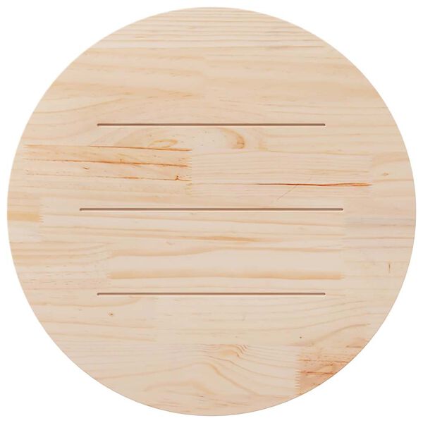 vidaXL Table Top White &Oslash;80x2.5 cm Solid Wood Pine
