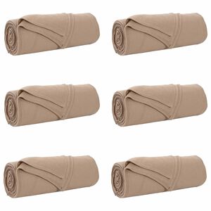 vidaXL Throw Blankets 6 pcs Camel 350 x 270 cm 8.09 kg Fleece