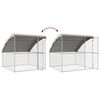 vidaXL Chicken Cage 4 pcs Silver 800 x 200 x 200 cm Steel and PE