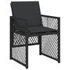 vidaXL Garden Dining Set 5 pcs Black Poly Rattan
