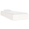 vidaXL Bed Frame without Mattress White Solid Wood 90x190 cm Single Single