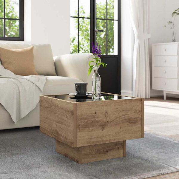 vidaXL Coffee Table Artisan oak 40 x 40 x 30 cm Engineered wood