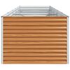 vidaXL Garden Raised Bed 485 x 100 x 68 cm Galvanised Steel