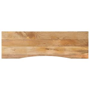 vidaXL Desk Top with Curve 160x50x2.5 cm Solid Wood Rough Mango