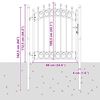 vidaXL Fence Gate with Spikes Grey 125 x 100 cm Powder-coated steel