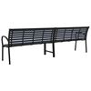 vidaXL Twin Garden Bench 251 cm Steel and WPC Black