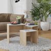 vidaXL Nesting Coffee Tables 3 pcs White and Sonoma Oak Engineered Wood