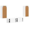 vidaXL TV Cabinet Set Wall-mounted 2 pcs White Engineered Wood