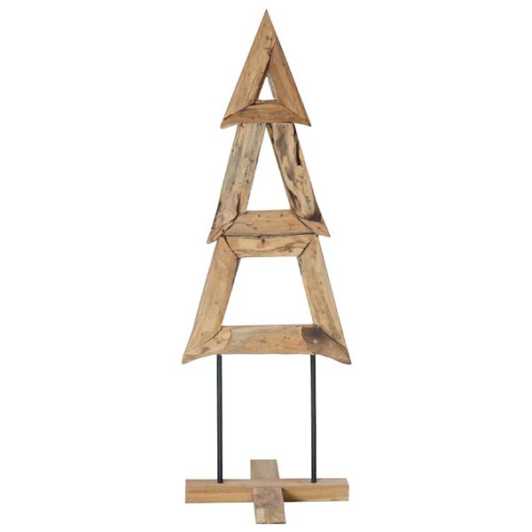 vidaXL Christmas Tree with Stand Brown 120 cm Solid teak wood